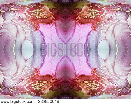Colorful Marble Background. Violet Abstract Pattern Design. Bright Alcohol Inks. Marbling Water. Tex
