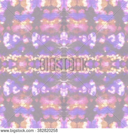 Traditional Dye Pattern. Multicolored Repeat. Abstract Seamless Brush. Colorful Tie And Dye. Waterco