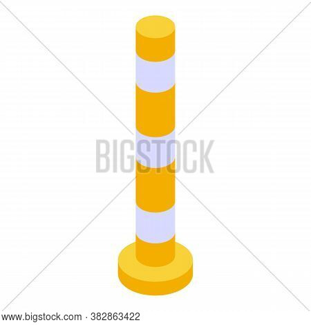 Road Parking Stick Icon. Isometric Of Road Parking Stick Vector Icon For Web Design Isolated On Whit