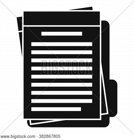 Summary Folder Icon. Simple Illustration Of Summary Folder Vector Icon For Web Design Isolated On Wh