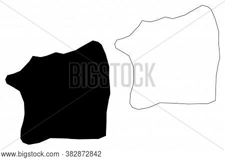 Yamoussoukro City (ivory Coast, Republic Of Cote D'ivoire, Yamoussoukro District) Map Vector Illustr