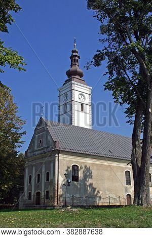 NOVA RACA, CROATIA - OCTOBER 01, 2011: Parish Church of the Assumption of the Virgin Mary in Nova Raca, Croatia