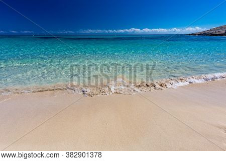 Beautiful sandy beach of Cala Mesquida, Mallorca, Mediterranean Sea, Balearic islands, Spain