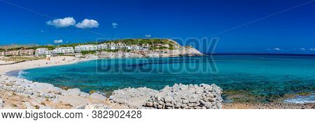 Beautiful sandy beach of Cala Mesquida, Mallorca, Mediterranean Sea, Balearic islands, Spain