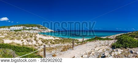 Beautiful sandy beach of Cala Mesquida, Mallorca, Mediterranean Sea, Balearic islands, Spain