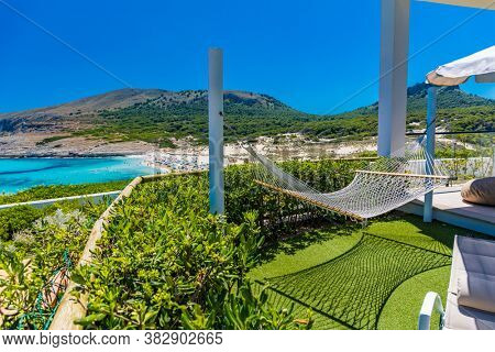 Beautiful sandy beach of Cala Mesquida, Mallorca, Mediterranean Sea, Balearic islands, Spain