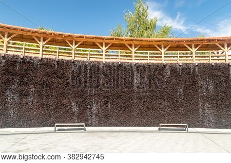 Graduation Tower With Mineral Salts In Bochnia, Poland.