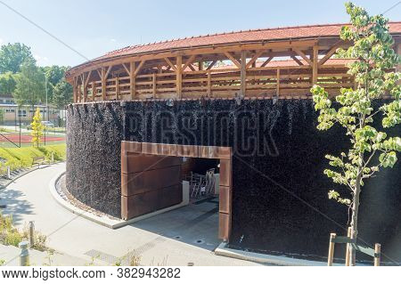 Bochnia, Poland - June 13, 2020: Graduation Tower With Mineral Salts In Bochnia.