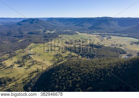 Aerial View Of The Kanimbla Valley In The Blue Mountains In New South Wales In Australia
