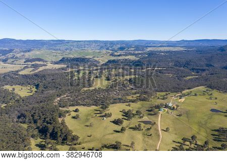 Aerial View Of The Kanimbla Valley In The Blue Mountains In New South Wales In Australia