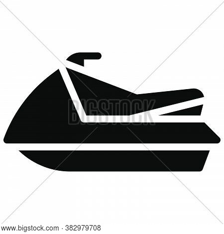 Personal Watercraft Icon, Summer Vacation Related Vector Illustration