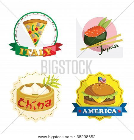 Internationale gastronomische voedsel pictogrammen