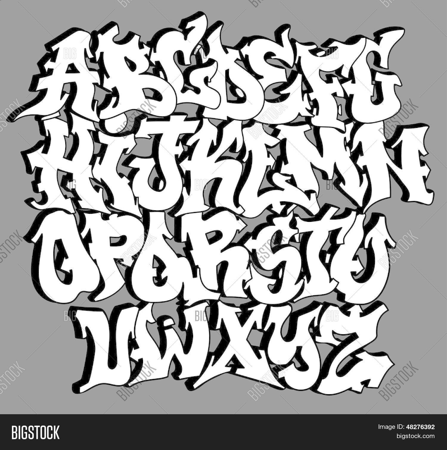 Graffiti Font Vector Photo Free Trial Bigstock