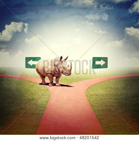 abstrakt bild av steet och enorma rhino