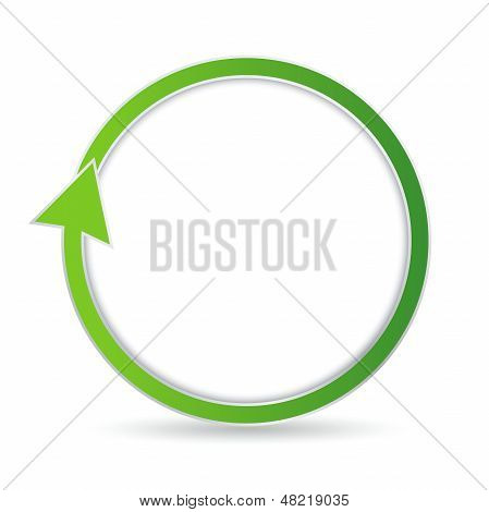 İzole yeşil dairesel ok