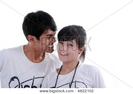 Asyalı Genç çiftin fotoğrafı