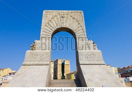 Historisches Krieg-Denkmal in Marseille, Frankreich