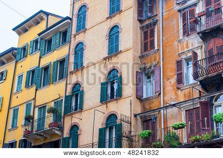 Piazza Erba, Verona, Italy