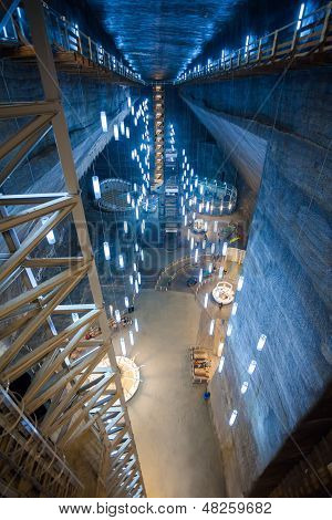 Inside Turda Salt Mine