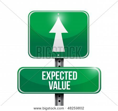 Expected Value Road Sign Illustration Design