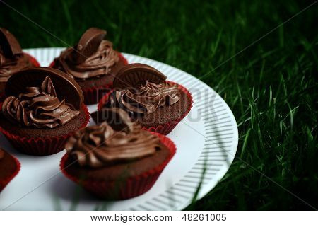 Mørk chokolade Orange Cupcakes