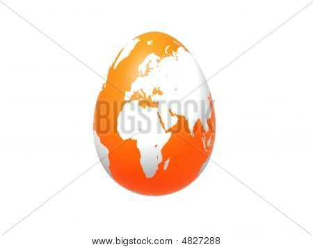 Monde oeuf Orange Europe Afrique Asie