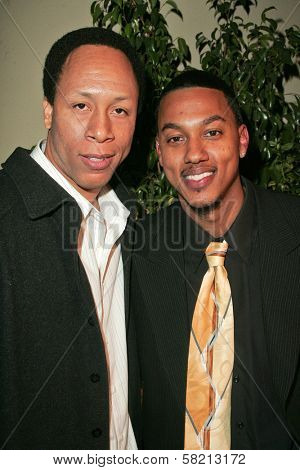 Van Elder and Wesley Jonathan at the Top X Calendar Release Pre-Oscar Party hosted by Denyce Lawton and Wesley Jonathan, Loggia, Hollywood, CA 02-23-07
