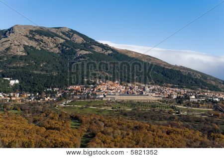 Royal Monastery Of San Lorenzo De El Escorial In Madrid, Spain