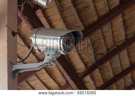 Close-up Shooting Of Cctv Or Security Camera