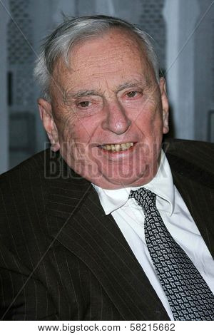 Gore Vidal at the Giorgio Armani Prive Show to celebrate the Oscars. Green Acres, Los Angeles, CA. 02-24-07