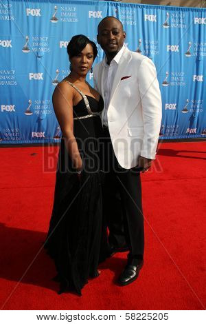 Omar Epps and wife Keisha at the 38th Annual NAACP Image Awards. Shrine Auditorium, Los Angeles, CA. 03-02-07