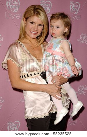 Dayna Devon and daughter Emmi at the Hollywood Premiere of 
