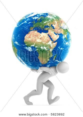 Joe transportant terre