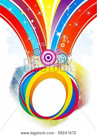 Abstract Colorful Rainbow Splash Background
