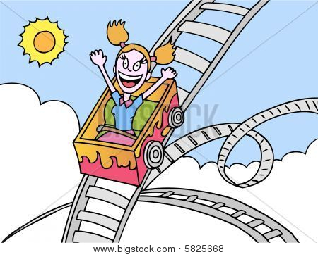 chica de la montaña rusa