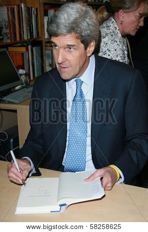 John Kerry at an instore event to promote the new book 