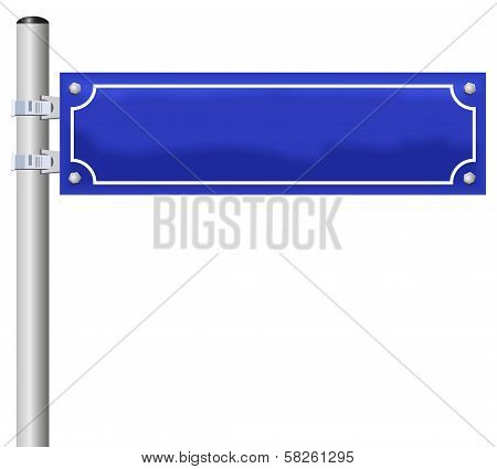 Blank Street Name Sign