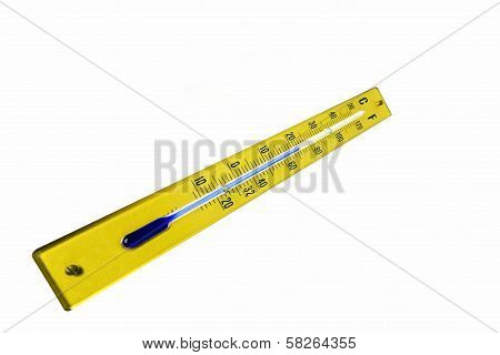 Thermometer on a white background