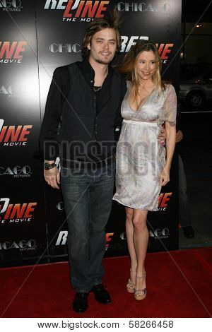 Christopher Backus and Mira Sorvino at the Los Angeles Premiere of 