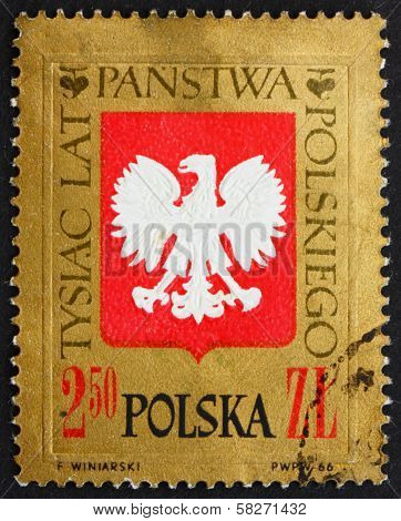 Postage Stamp Poland 1966 Polish Eagle
