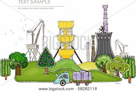 Industry in the green aria, 