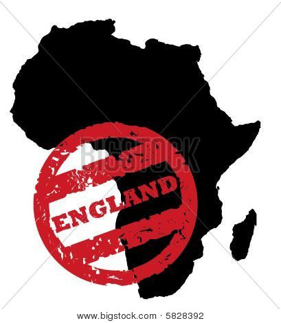 Sello de Inglaterra mapa de África
