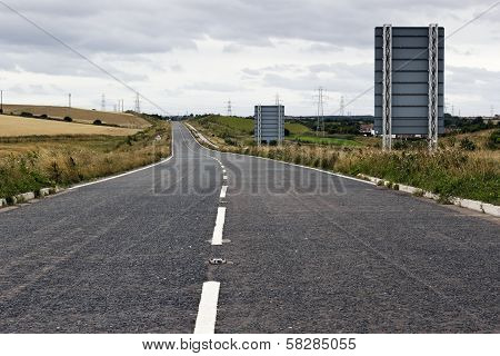 Empty road or highway