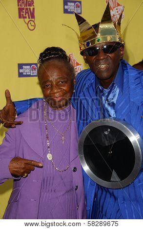 Flavor Flav and his mother at the 