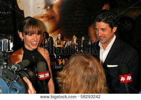 Hilary Swank and Patrick Dempsey at the Los Angeles Premiere of 