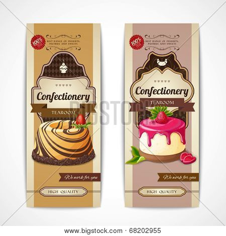 Sweets vintage banners vertical