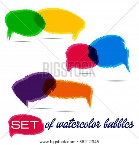 Spech Bubble Background Flat Vector Illustration