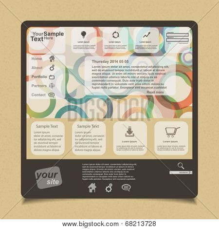 Website design, vector 