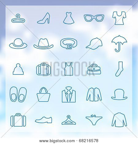 25 Clothes Icons Set