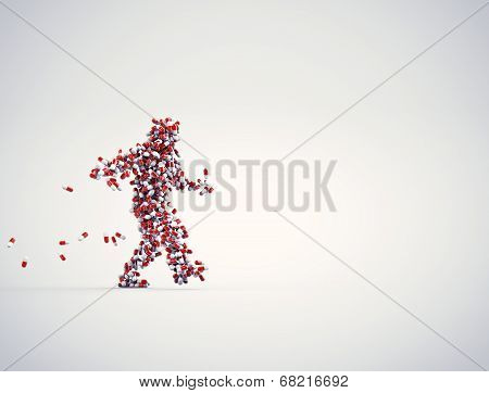 man made of pills